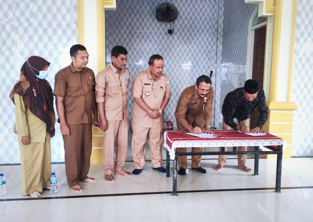 MoU Kerja Sama Antara Inspektorat Kabupaten Bireuen Dengan Pemerintah Gampong Ulee Jeumatan